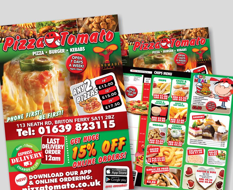 Picture of a A3 Menu Printing | Folded from Low Cost Menus.